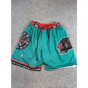 Just Don Vancouver Grizzlies NBA Basketball Shorts Men Large Teal Red Sportswear